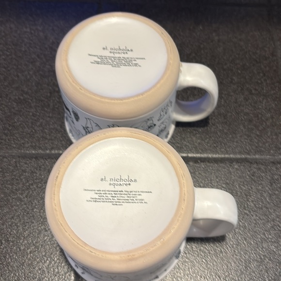 St. Nicholas Square Linework Dogs Mugs Set of 2 - Picture 5 of 7